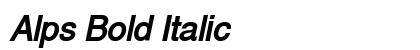 Alps Bold Italic Preview