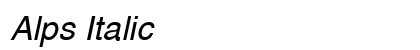 Alps Italic preview