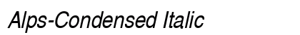 Alps-Condensed Italic preview