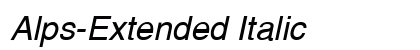 Alps-Extended Italic preview