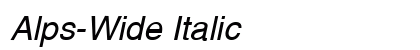 Alps-Wide Italic preview