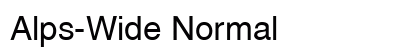 Alps-Wide Normal preview