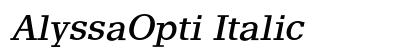 AlyssaOpti Italic preview