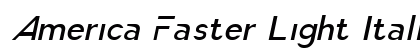 America Faster Light Italic preview