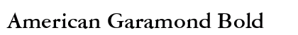 American Garamond Bold Preview