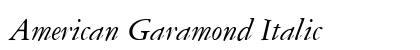 American Garamond Italic Preview