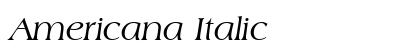 Americana Italic Preview
