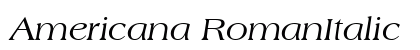 Americana RomanItalic Preview