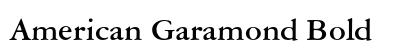 American Garamond Bold Preview