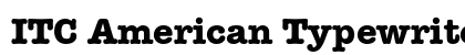 ITC American Typewriter Bold Preview