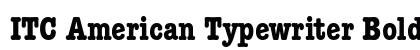 ITC American Typewriter Bold Condensed Alternate Preview