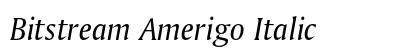 Bitstream Amerigo Italic Preview
