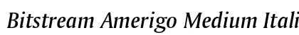 Bitstream Amerigo Medium Italic Preview