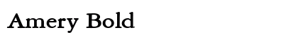 Amery Bold Preview