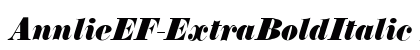 AnnlieEF-ExtraBoldItalic Medium preview