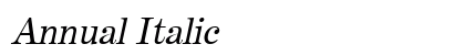 Annual Italic Preview