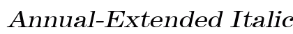 Annual-Extended Italic Preview
