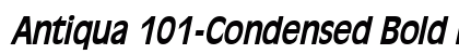 Antiqua 101-Condensed Bold Italic Preview