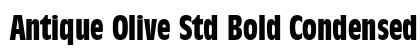Antique Olive Std Bold Condensed Preview