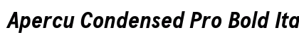 Apercu Condensed Pro Bold Italic Preview