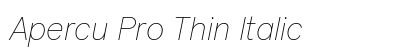Apercu Pro Thin Italic Preview