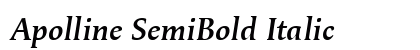 Apolline SemiBold Italic Preview