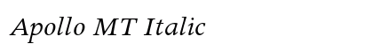 Apollo MT Italic Preview
