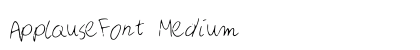 ApplauseFont Medium preview