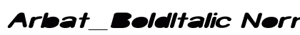 Arbat_BoldItalic Normal preview