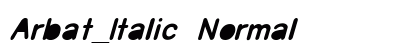 Arbat_Italic Normal preview