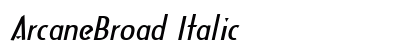 ArcaneBroad Italic preview