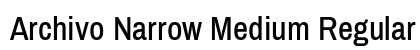 Archivo Narrow Medium Regular Preview