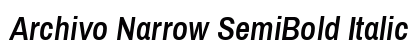 Archivo Narrow SemiBold Italic preview