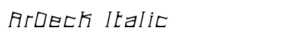 ArDeck Italic preview