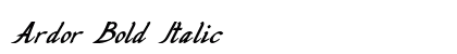 Ardor Bold Italic Preview