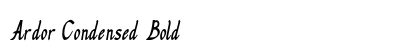 Ardor Condensed Bold Preview