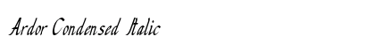 Ardor Condensed Italic Preview