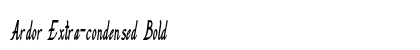 Ardor Extra-condensed Bold Preview