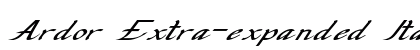 Ardor Extra-expanded Italic Preview
