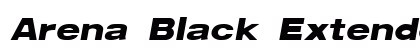 Arena Black Extended Italic preview