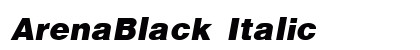 ArenaBlack Italic preview