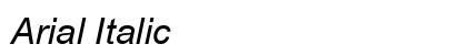 Arial Italic preview