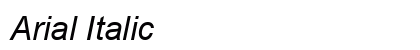 Arial Italic preview