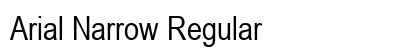 Arial Narrow Regular Preview