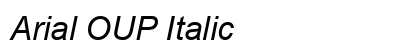 Arial OUP Italic preview