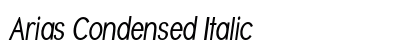 Arias Condensed Italic Preview