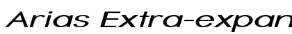 Arias Extra-expanded Italic Preview