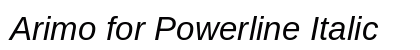 Arimo for Powerline Italic preview