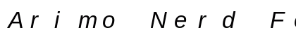 Arimo Nerd Font Mono Italic preview