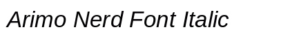 Arimo Nerd Font Italic preview